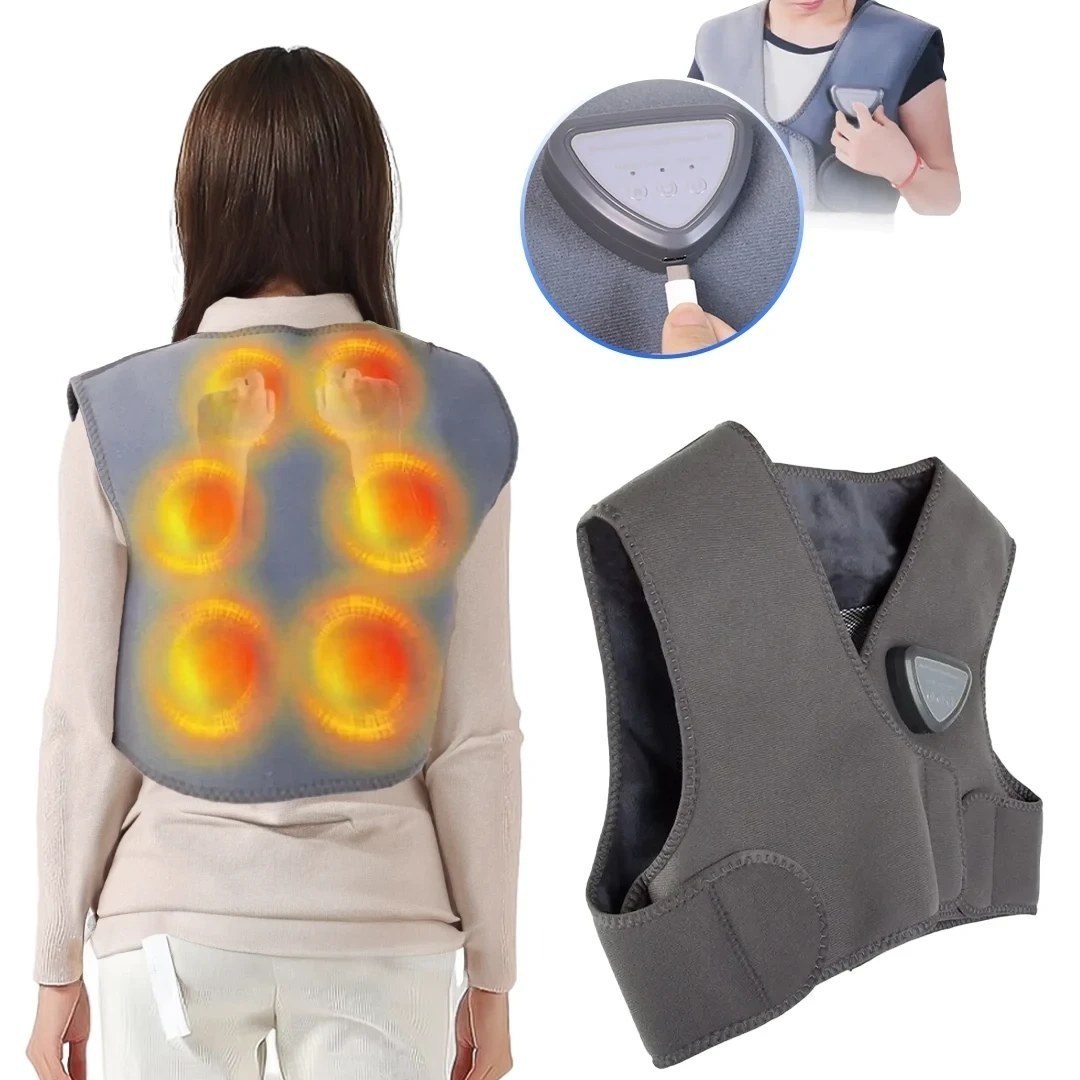 9f6ztc7rLe4O4xrM جلیقه ماساژور حرارتی هوشمند Intelligent Massage Heating Vest برند: در تصاویر برند مشخصی درج نشده است. مدل: در تصاویر مدل مشخصی درج نشده است. رنگ: طوسی ویژگی ظاهری: جلیقه ماساژور پوشیدنی با قابلیت گرمایش و ماساژ لرزشی کلمه کلیدی کانونی (Focus Keyword): جلیقه ماساژور - Image 1