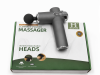 ماساژور شارژی کامپکت MAXTOP مدل Compact Power Massager با سری‌های قابل تعویض و باتری لیتیومی - Image 2
