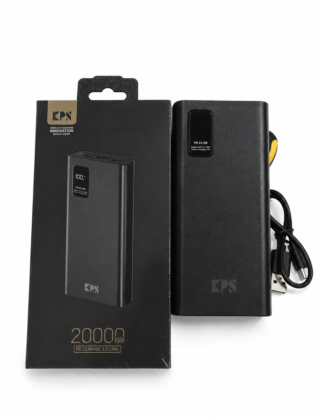 file_000000007428820e9632088cb790ef53 پاوربانک KPS مدل PD-25 ظرفیت 20000 میلیآمپر ساعت با توان 22.5 وات - Image 1