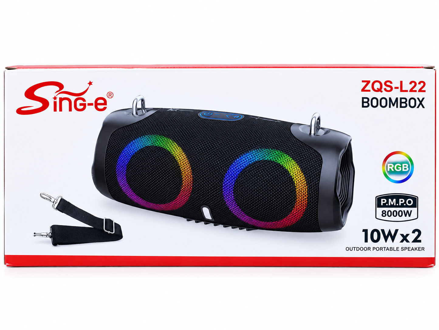 file_00000000d8008210903a74d2bfc23e34 اسپیکر قابل حمل Sing-e مدل ZQS-L22 Boombox با باتری 2500 میلیآمپر ساعت - Image 1